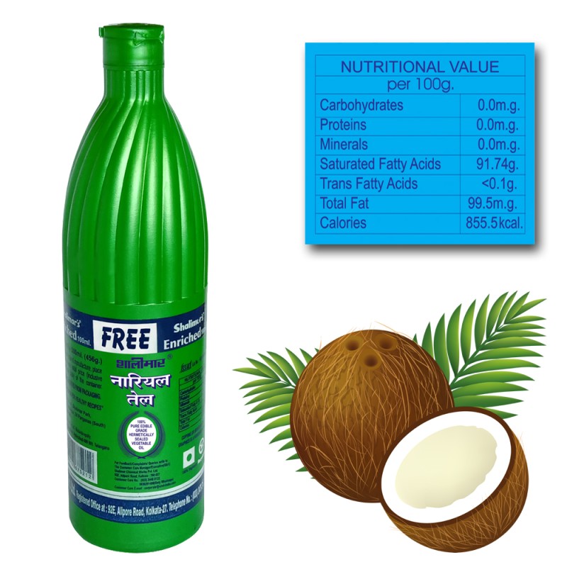 COCONUTOIL GLS500 ML(FREE Enriched 100ml) PACK OF2